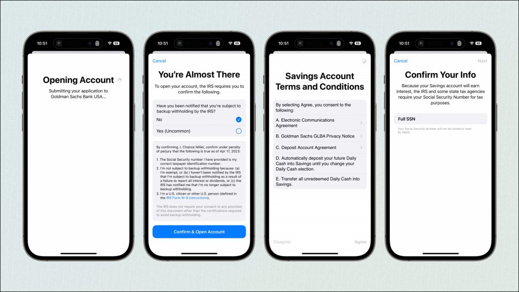 How to signup Apple's new savings account on an iPhone